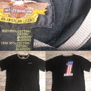 (VTG) Men’s XL HARLEY-DAVIDSON #1 Black T-Shirt
